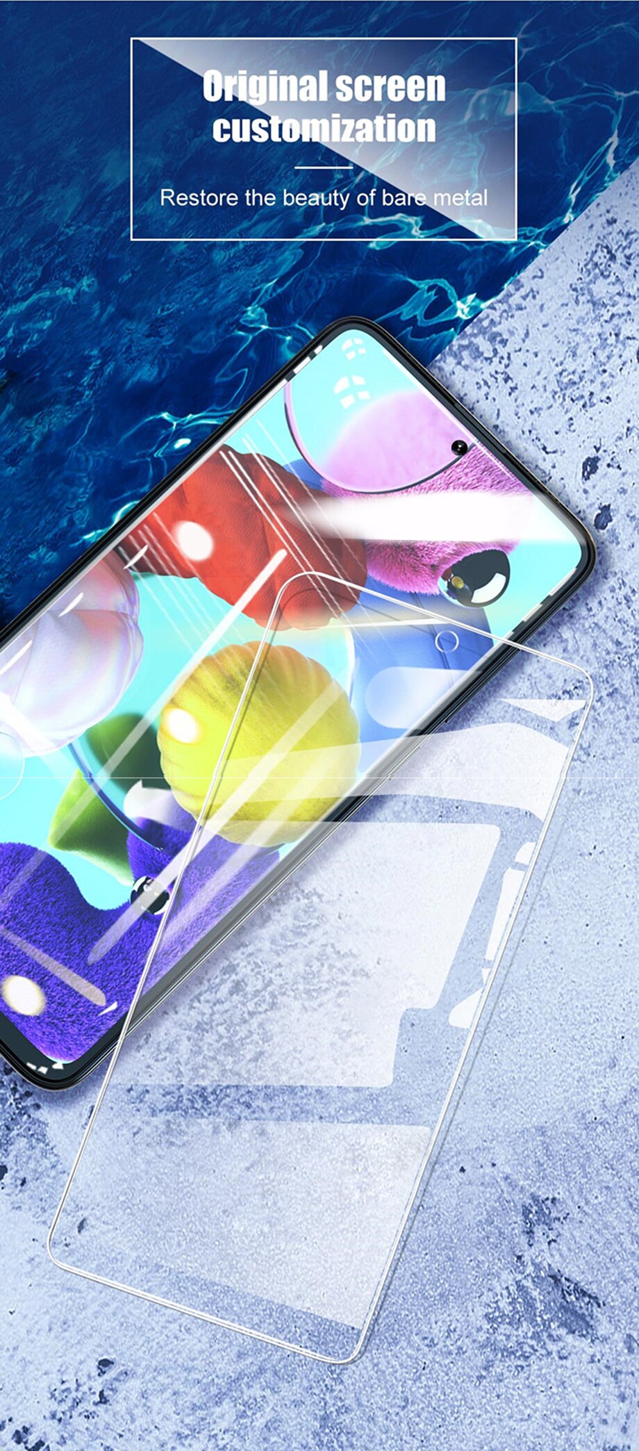 3Pcs Tempered Protective Glass For Samsung Galaxy A72 A52 A51 A71 A50 A70 A20E A32 A12 A31 A21S M51 M31S Screen Protector Glass