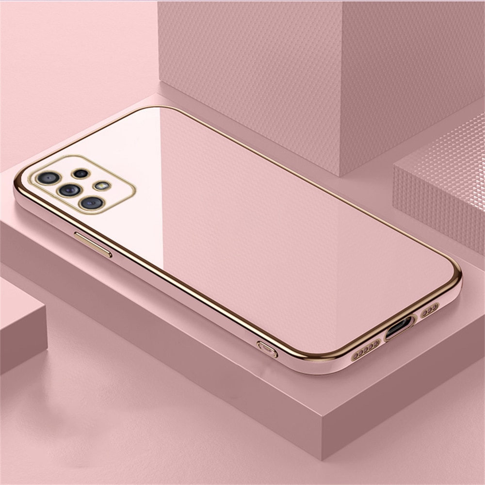 Glossy Plated Phone Case For Samsung Galaxy A52 A52s A72 A22 A53 A73 A33 A23 A32 4G 5G A51 A71 M32 Case Cover Silicone Protector