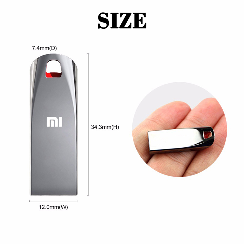 Xiaomi U Disk 2TB 3.0 Flash Drives High Speed Pendrive Metal 1TB 64GB Usb Drive Portable SSD Memoria Flash Disk TYPE-C Adapter