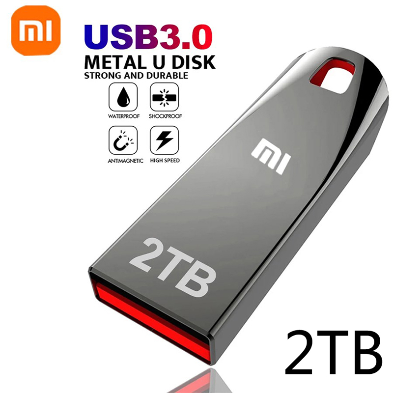 Xiaomi U Disk 2TB 3.0 Flash Drives High Speed Pendrive Metal 1TB 64GB Usb Drive Portable SSD Memoria Flash Disk TYPE-C Adapter