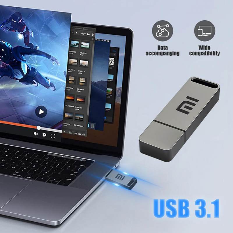 Original XIAOMI 3.1 Usb 2Tb Flash Drives High Speed Pen Drive 1Tb 512Gb Stick Portable Pendrive Type-c Adapter For Android Pc