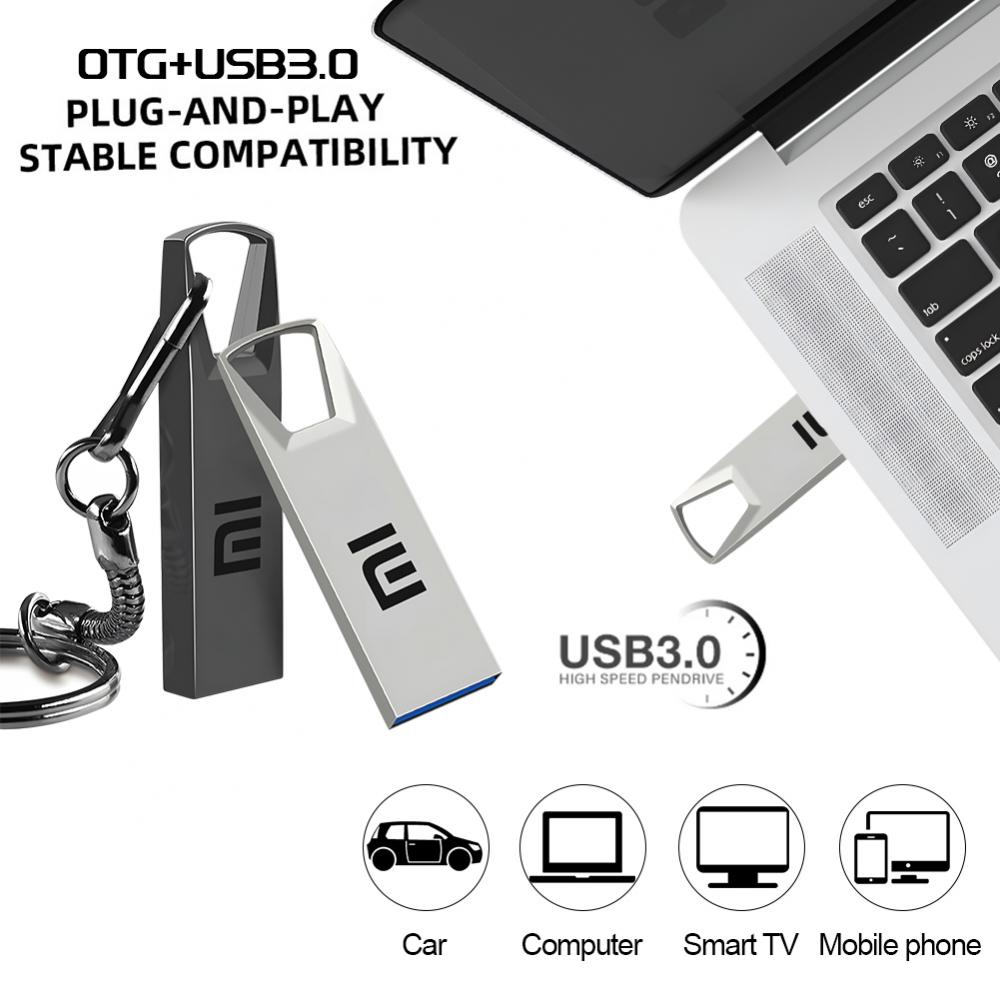 Xiaomi USB Flash Drive 2tb 1tb USB Flash Disk High Speed Memory Stick Usb 3.0 Metal Pendrive Waterproof USB Flash Disk For Pc