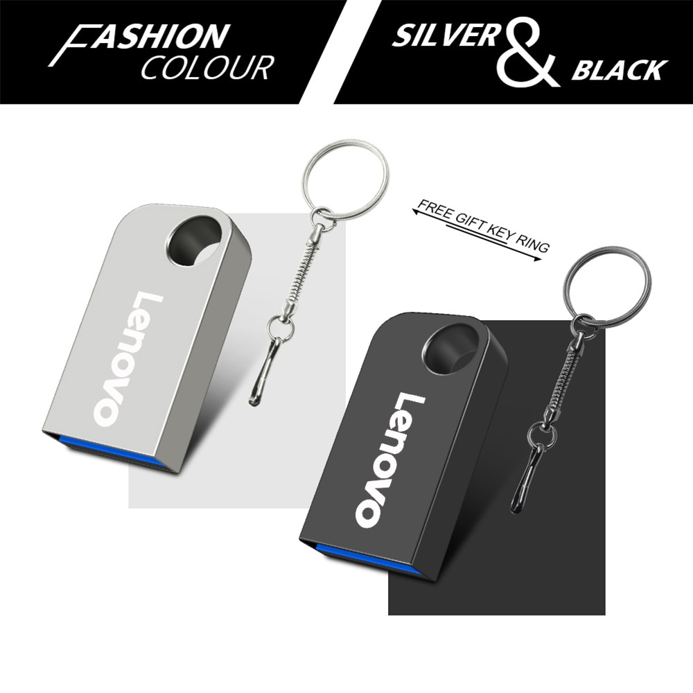 Lenovo USB 3.0 Flash Drive 2tb 1tb 512gb Memory Stick Metal Portable Flash Disk High Speed Flash Pendrive U Disk For PC Laptop
