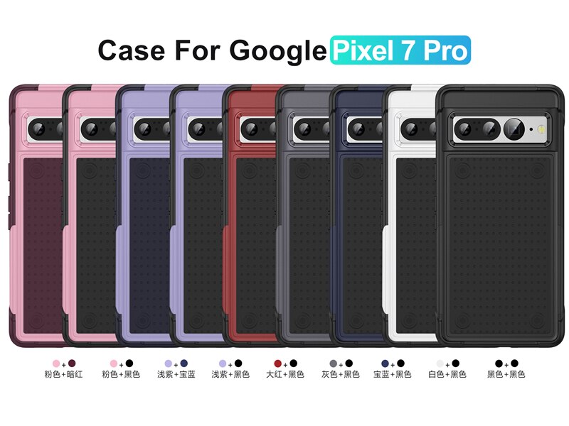 Military Armor Shockproof Heavy Duty Protection Phone Case For Google Pixel 7 Pro Hard Plastic Silicone Bumper Cover For Pixel 7