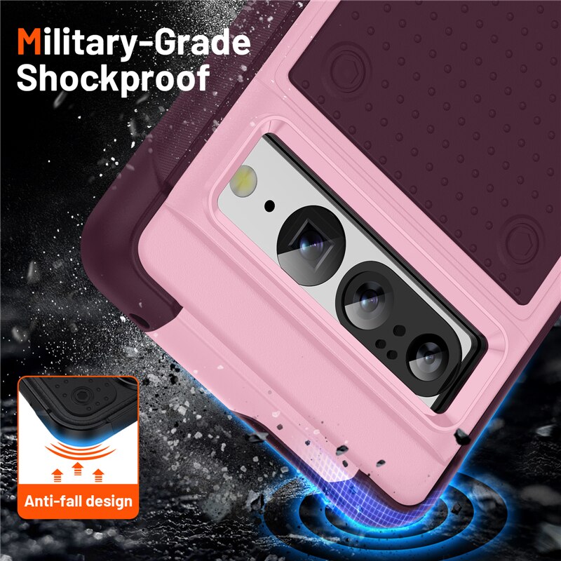 Military Armor Shockproof Heavy Duty Protection Phone Case For Google Pixel 7 Pro Hard Plastic Silicone Bumper Cover For Pixel 7