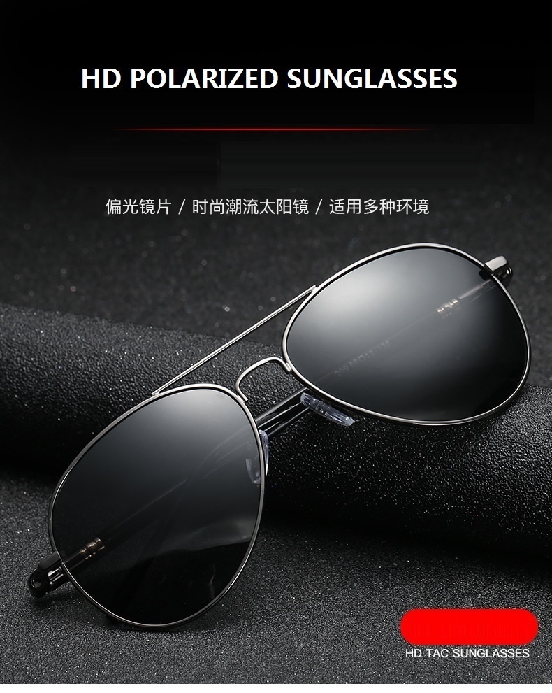 Luxury Men's Polarized Sunglasses Driving Sun Glasses For Men Women Brand Designer Male Vintage Black Pilot Sunglasses UV400