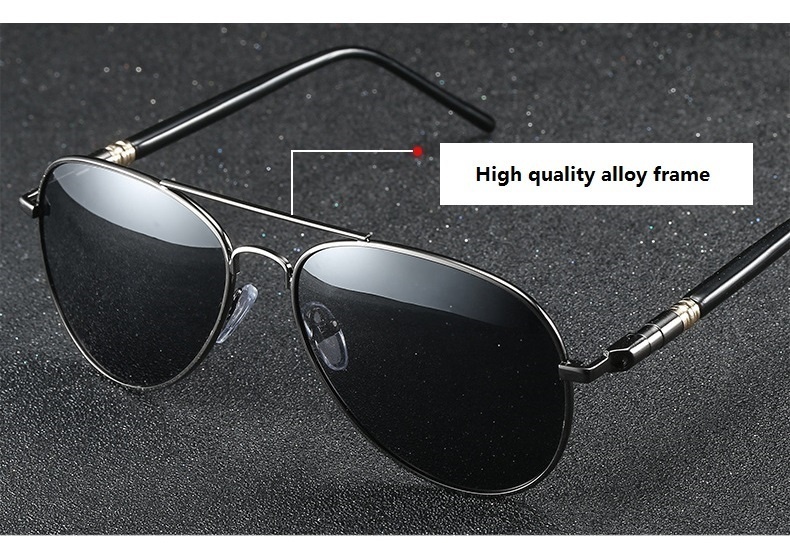 Luxury Men's Polarized Sunglasses Driving Sun Glasses For Men Women Brand Designer Male Vintage Black Pilot Sunglasses UV400