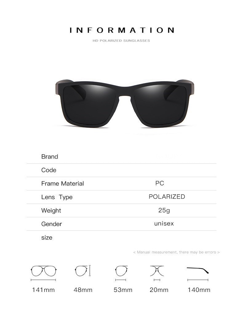 Polaroid Sunglasses Unisex Square Vintage Sun Glasses Famous Brand Sunglases Polarized Sunglasses Retro Feminino for Women Men