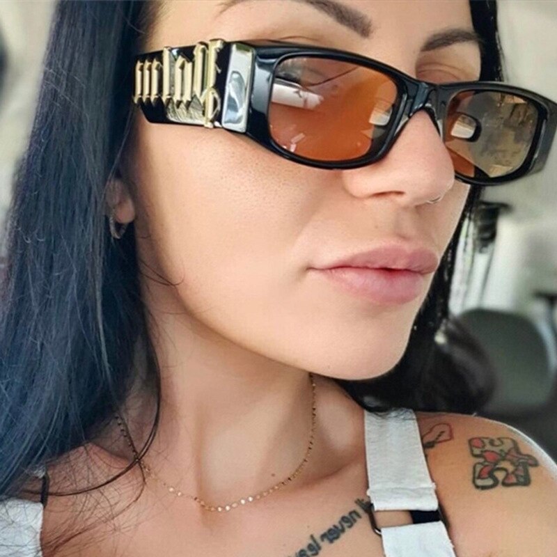 2023 New Punk Style PALM Letters Fashion Sunglasses Black Frame Ins Hip Hop Sun Glasses Unisex for Women Men