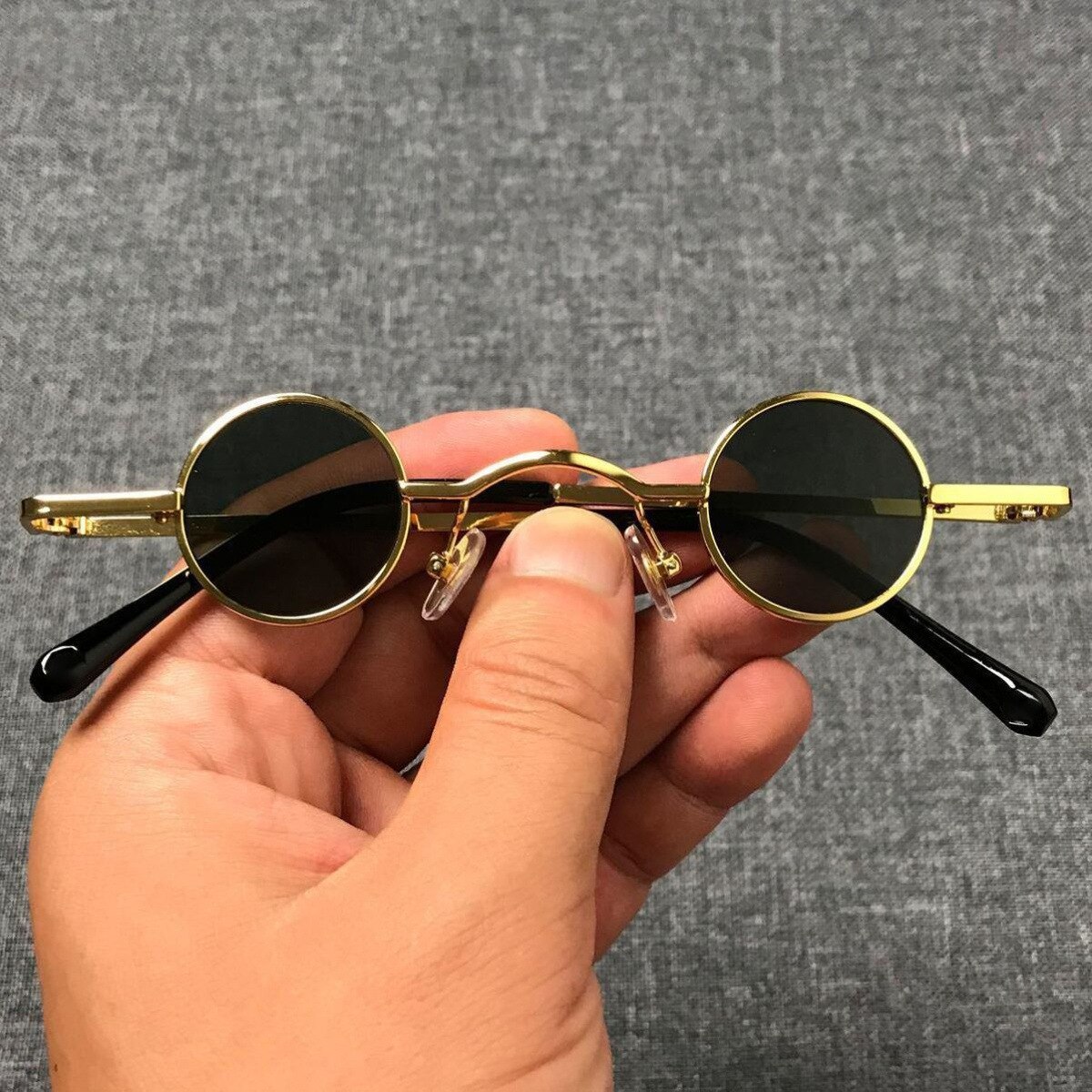 New Punk Round Retro Sunglasses For Men And Women Ultra Small Frame Hip Hop Style Ins Fashion Dropshipping 2023