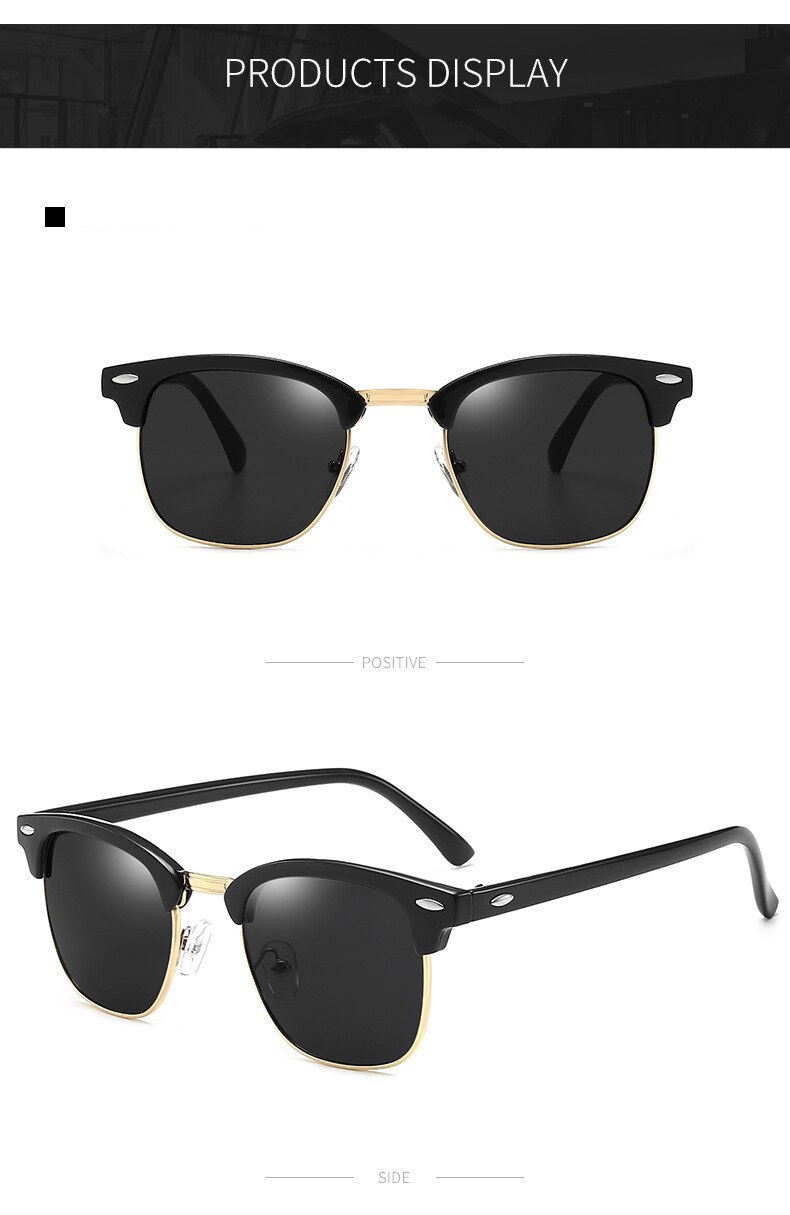 Classic Style Sunglasses Retro Men UV Protection Trend Sunglasses Polarized