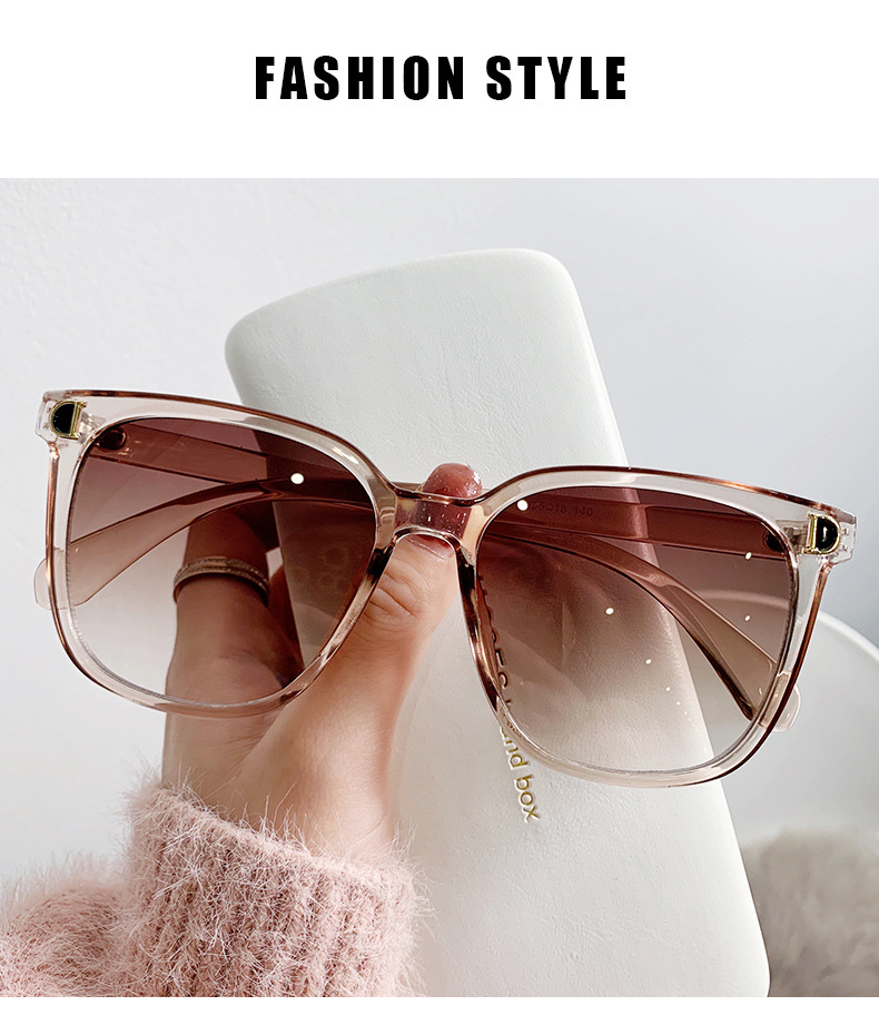 Fashion Oversized Sunglasses Women Brand Designer Vintage Square Sun Glasses Female Big Frame Gradient Shades Oculos De Sol