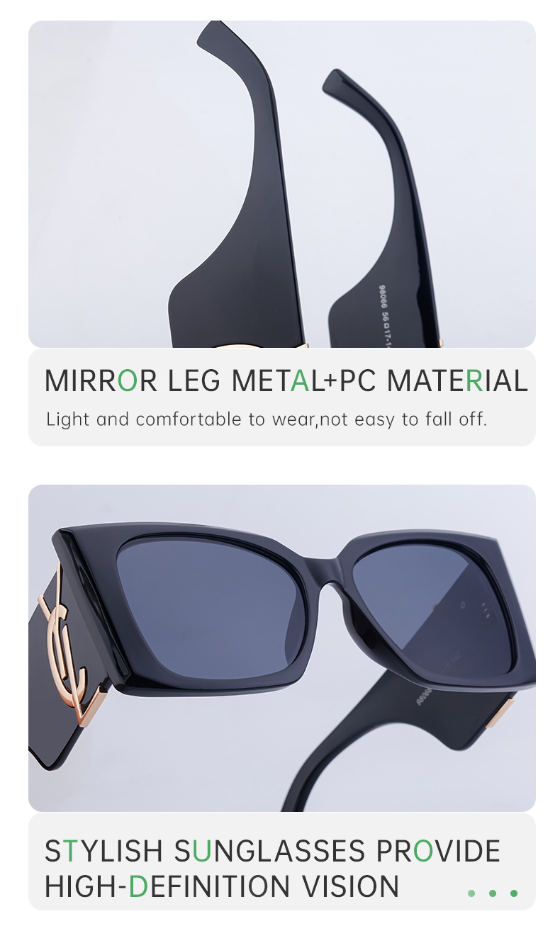 New Oversized Square Sunglasses Goggle 2023 Women Men Luxury Brand Designer Cat Eye Sun Glasses Fashion Big Frame Eyewear UV400