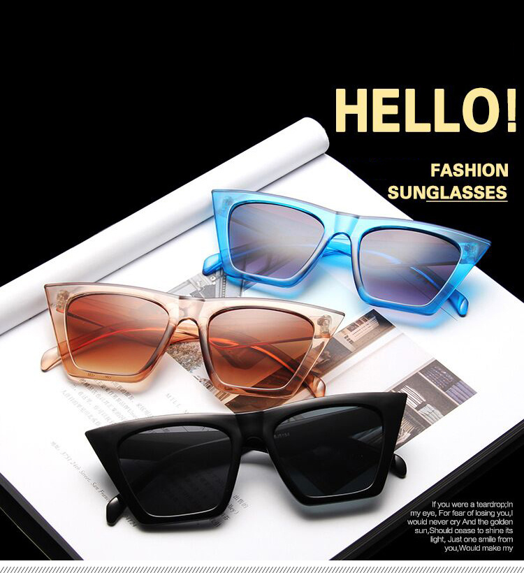 Fashion Square Sunglasses Woman Designer Luxury Man/Woman Cat Eye Sun Glasses Classic Vintage UV400 Outdoor Oculos De Sol