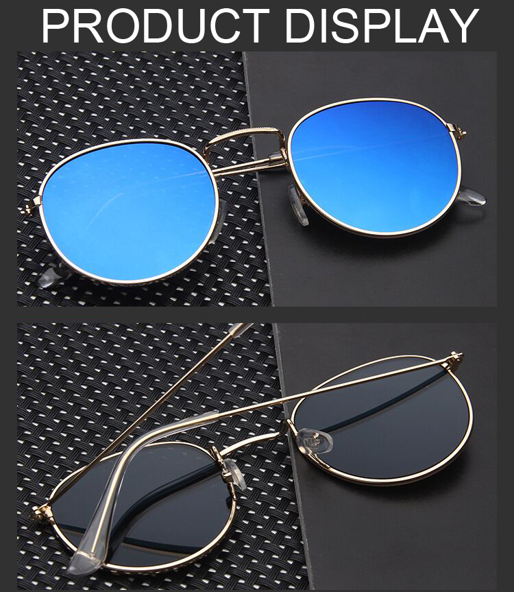 Vintage Small Round Sunglasses Woman Classic Retro Brand Design Sun Glasses Male Mirror Fashion Female Shades Lunette De Soleil