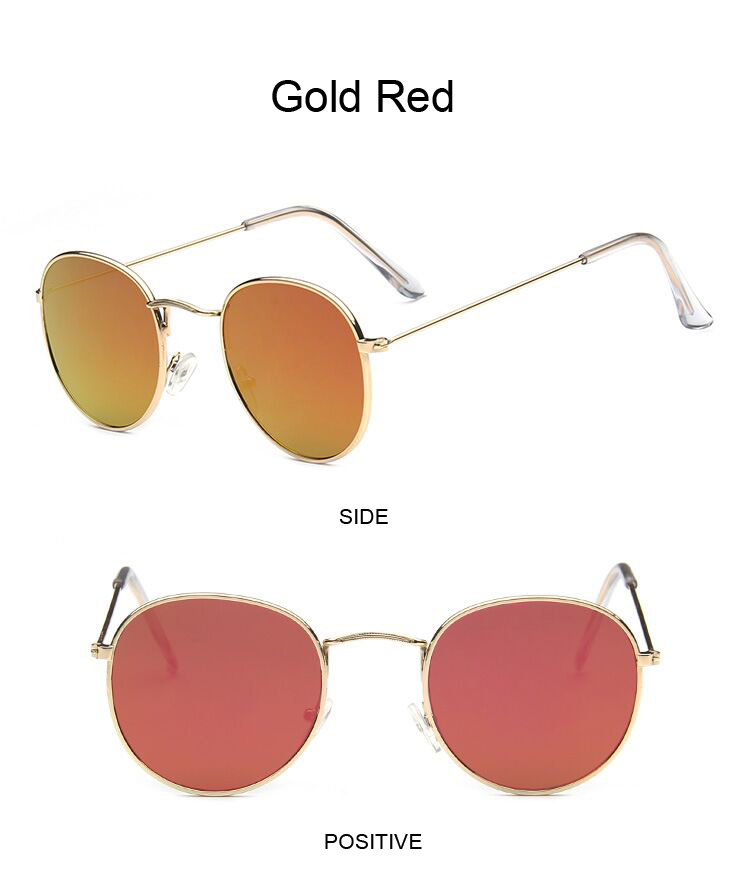 Vintage Small Round Sunglasses Woman Classic Retro Brand Design Sun Glasses Male Mirror Fashion Female Shades Lunette De Soleil