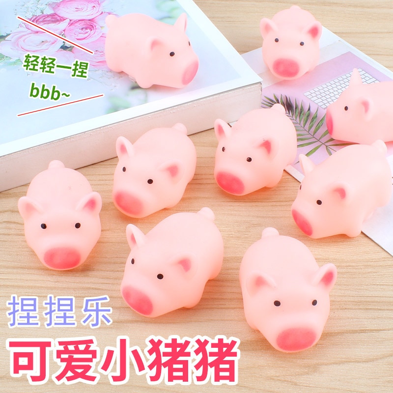 Cartoon Cute Pink Piggy Toy for Ventilating Piggy Whole Person Piggy Squeezing Music Sound Release and Ventilating Toy Kawaii