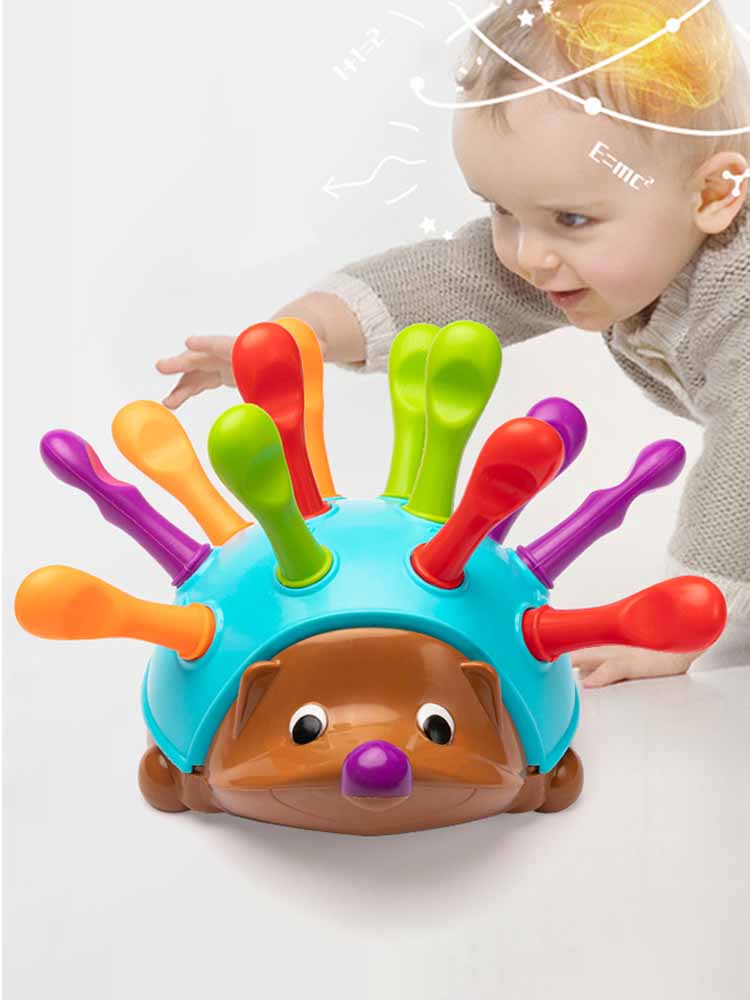 Baby Hedgehog Montessori Toy Concentration Training Early Education Fine Motor and Sensory Inserted Hand-eye Coordination Toys