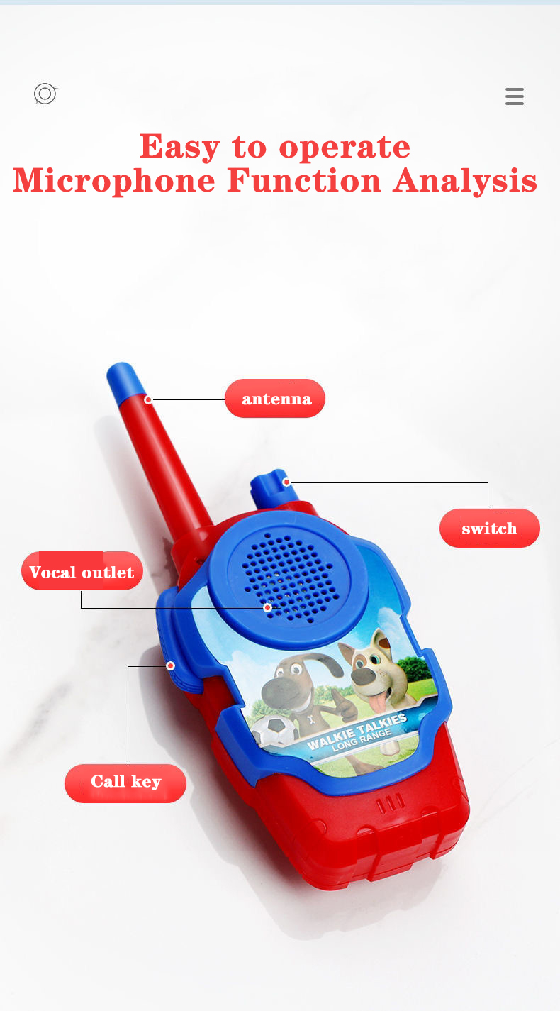 Paw Patrol Creative Cartoon Children's Toy Radio Interphone 2 Outdoor Parent-child Interactive Boy and Girl Walkie Talkies