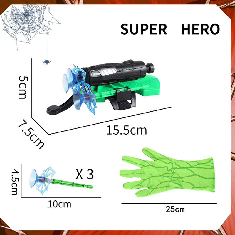 Disney Spiderman Hulk Hero Supers Man Figure Kids Plastic Cosplay Glove Launcher Set Hero Launcher Wrist Set Funny Toys Boy Gift