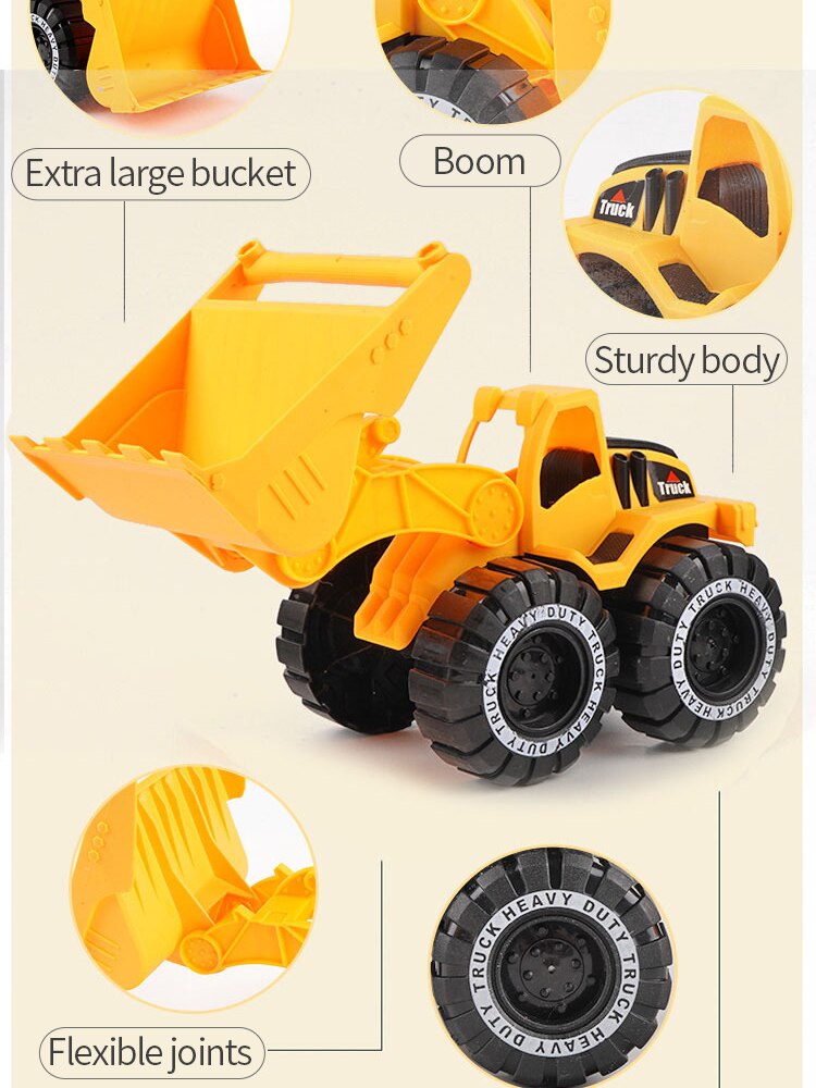 Excavator Dump Truck Model Toy Engineering Vehicle Set .Construction Fleet Toddler Early Education Construction Vehicles Toys