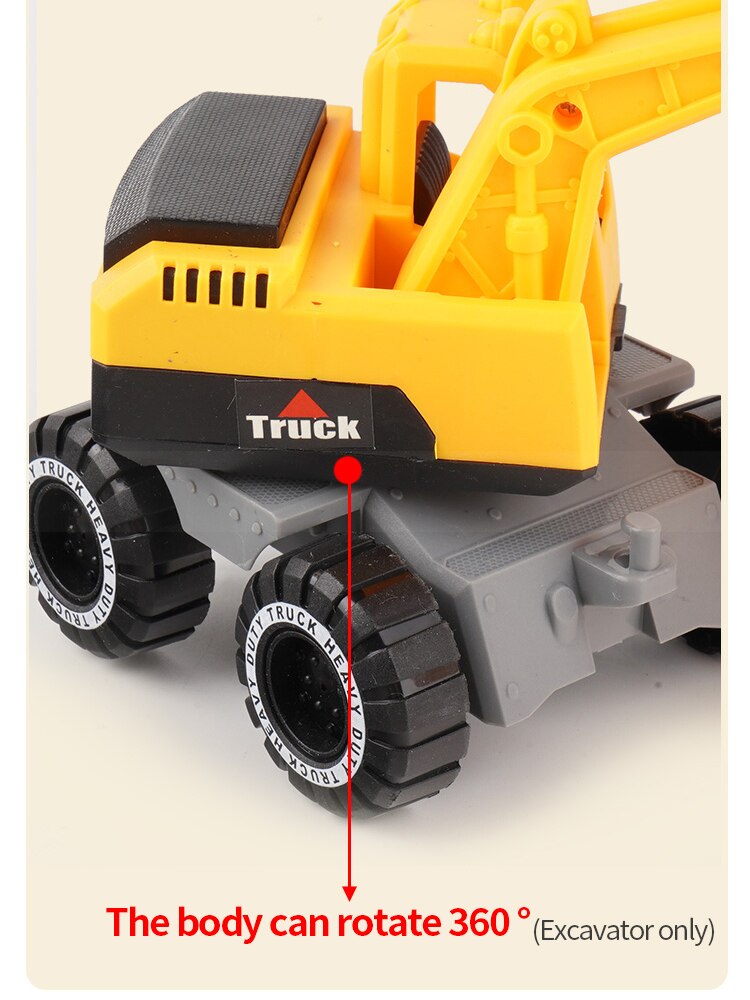 Excavator Dump Truck Model Toy Engineering Vehicle Set .Construction Fleet Toddler Early Education Construction Vehicles Toys