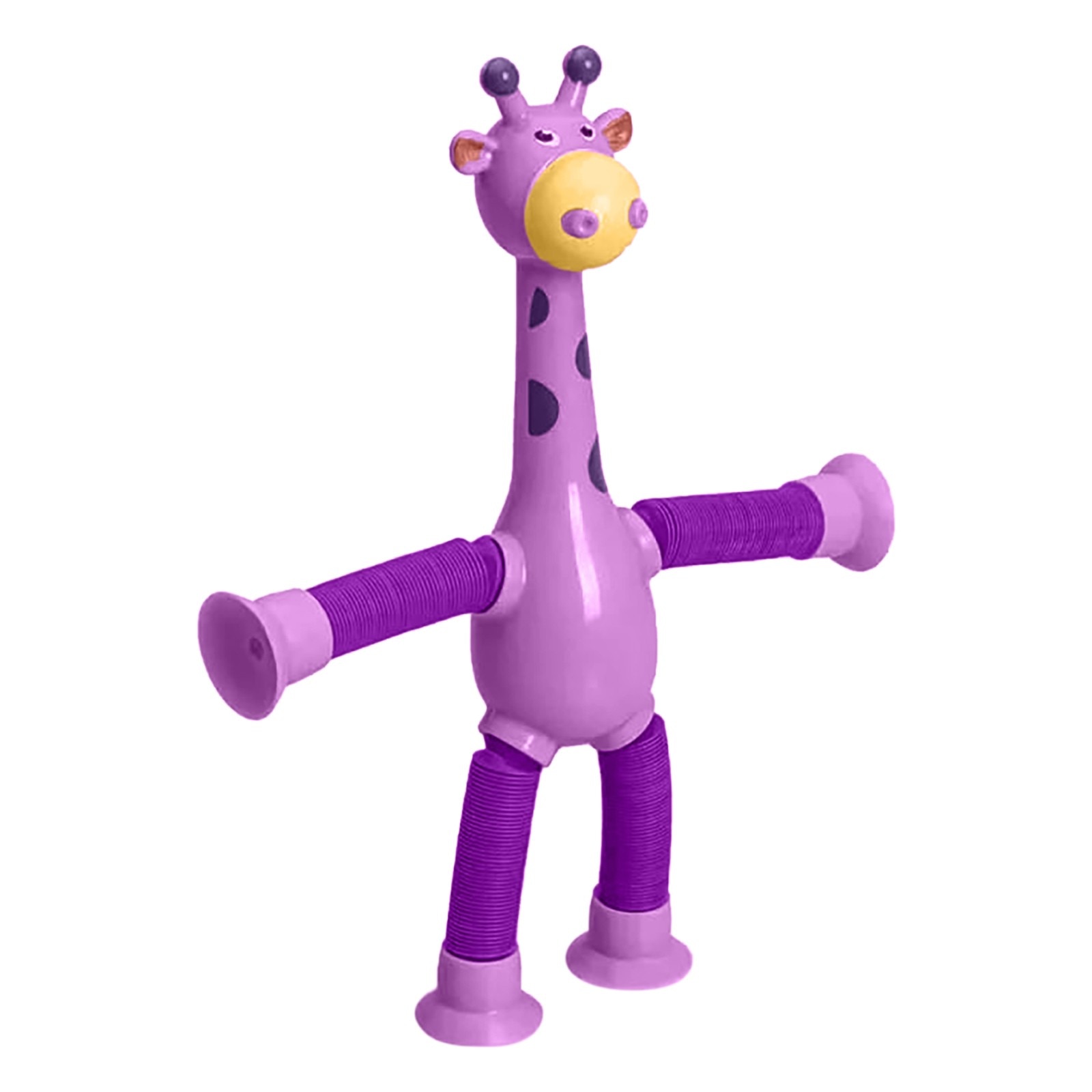 Stretch Tube Giraffe Puzzle Toy Novelty Decompression Toy Cartoon Suction Cup Telescopic Giraffe Variety Shape Luminous