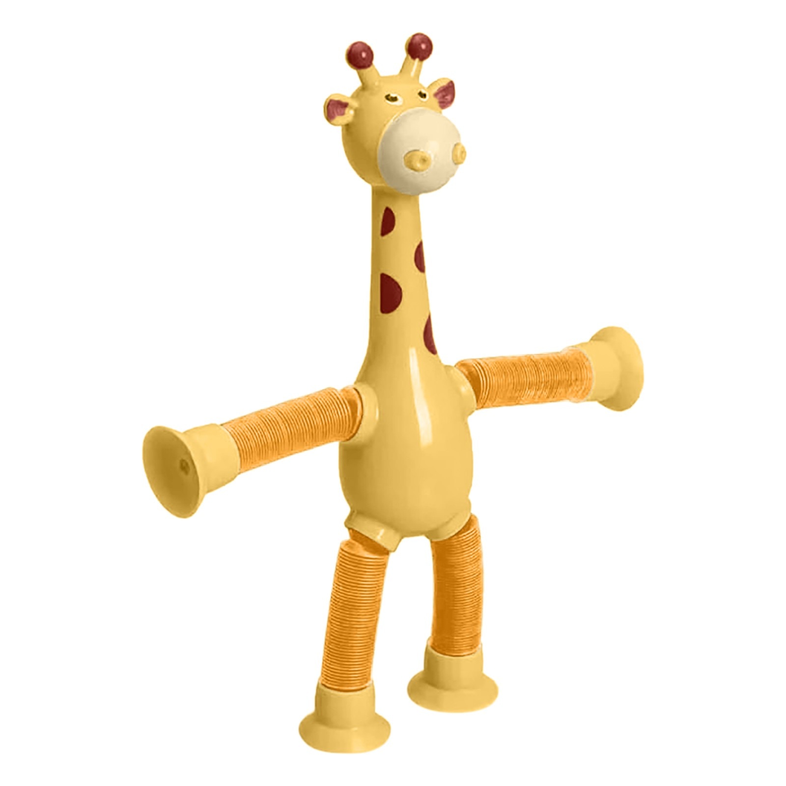 Stretch Tube Giraffe Puzzle Toy Novelty Decompression Toy Cartoon Suction Cup Telescopic Giraffe Variety Shape Luminous