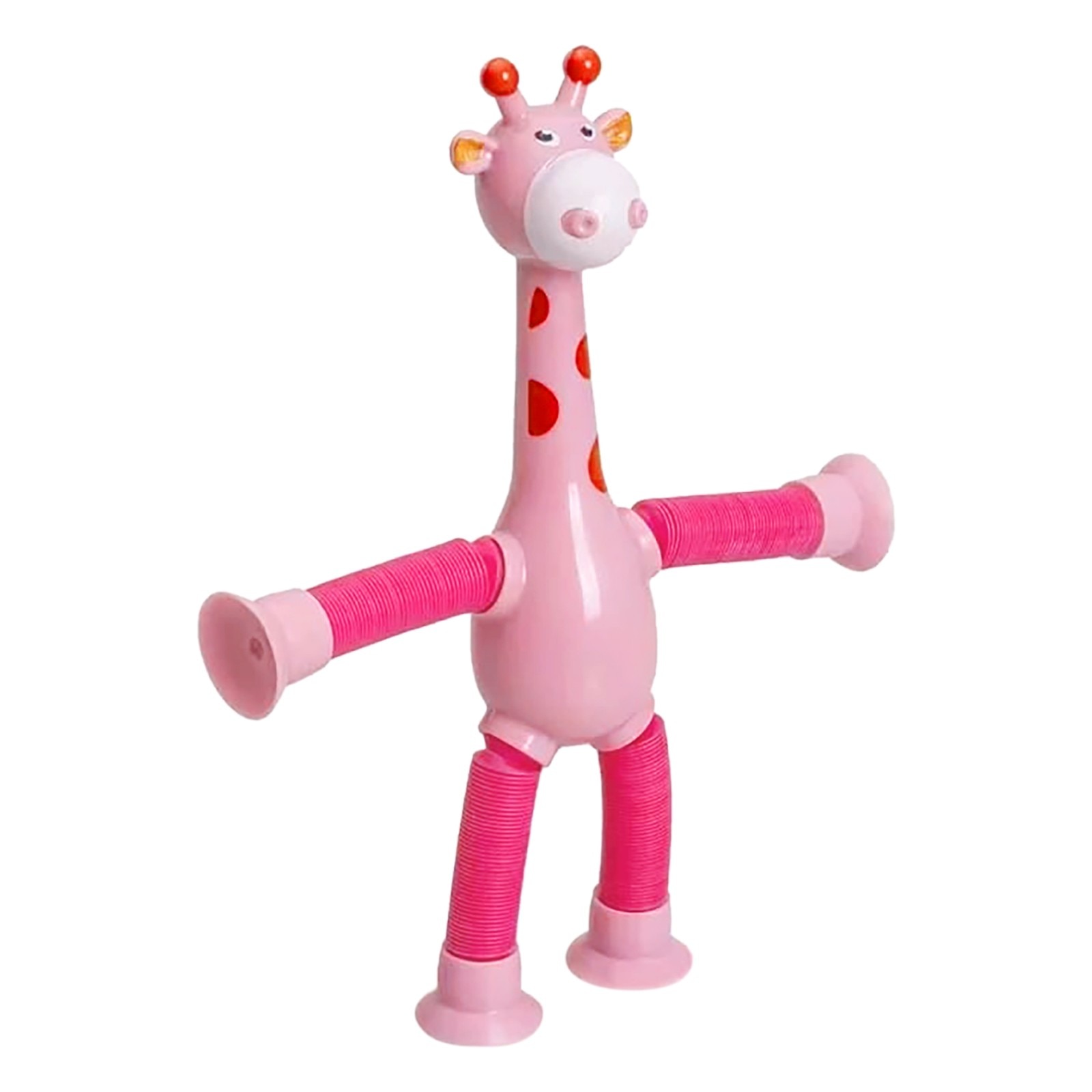 Stretch Tube Giraffe Puzzle Toy Novelty Decompression Toy Cartoon Suction Cup Telescopic Giraffe Variety Shape Luminous