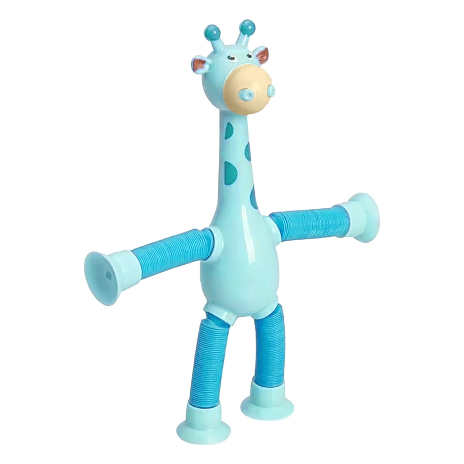 Stretch Tube Giraffe Puzzle Toy Novelty Decompression Toy Cartoon Suction Cup Telescopic Giraffe Variety Shape Luminous