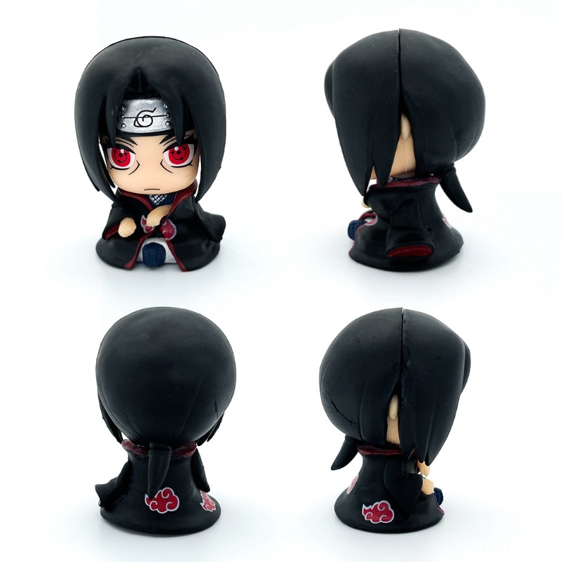 9cm Naruto Anime Figure Naruto Kakashi Action Figure Q Version Kawaii Sasuke Itachi Figurine Car Decoration Collection Model Toy