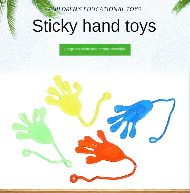 10pcs Elastic Retractable Sticky Palm Venting Creative Neat Small Hands Whole Children Toys