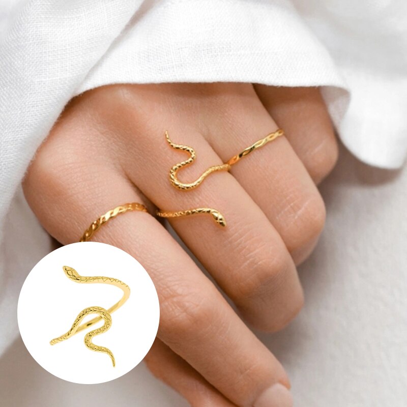 ROXI 925 Sterling Silver Halloween Creative Snake Rings For Women Girls Gold/Silver Plata Wedding Party Fine Jewelry anillos