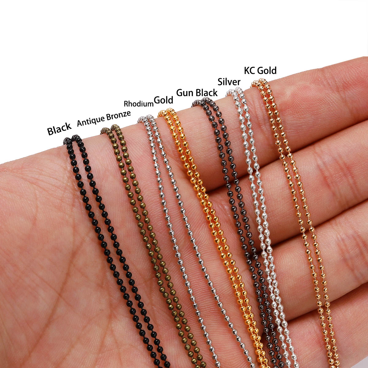 5M/lot 1.3-2.5mm Gold Rhodium Copper Bulk Fine Necklace Chain For DIY Jewelry Making Supplies chains Findings Accessories