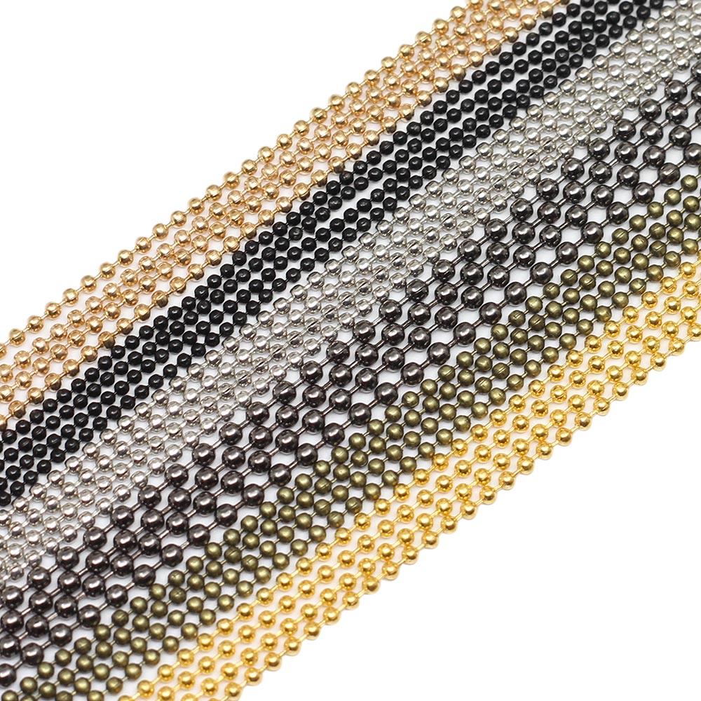 5M/lot 1.3-2.5mm Gold Rhodium Copper Bulk Fine Necklace Chain For DIY Jewelry Making Supplies chains Findings Accessories