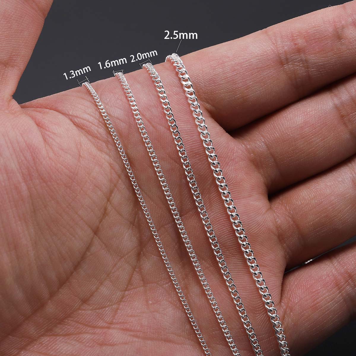 5M/lot 1.3-2.5mm Gold Rhodium Copper Bulk Fine Necklace Chain For DIY Jewelry Making Supplies chains Findings Accessories