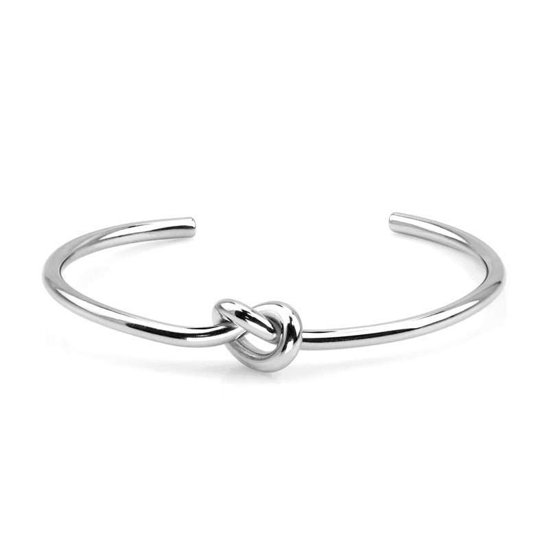 Vintage Fashion 925 Sterling Silver Two Wire Knotting Thai Silver Bracelet Bangles For Women Girl Fine Jewelry LB024