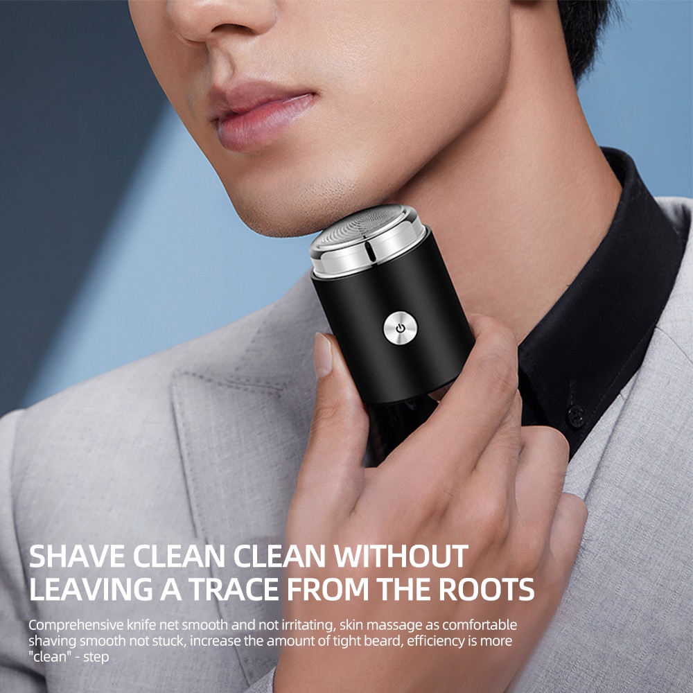 Portable Mini Electric Shaver Rechargeable Men Travel Beard Razor Shaving Machine Washable Razors Wet-Dry Dual Use Man Trimmers