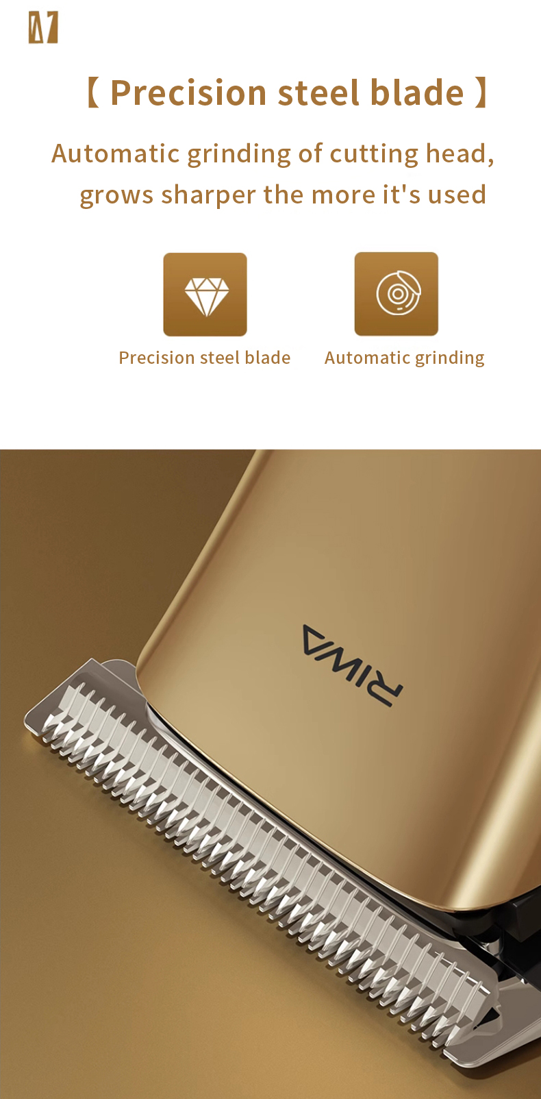 Riwa Men's Shaving Machine Hair Clipper Barber Shop Professional Hair Cutter Trimmer For Men RE-6321