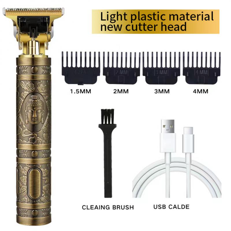 Hair Cutting Machine T9 Vintage Hair Trimmer For Men Barber Clippers Professional USB Rechargeable Electric Beard Shaver 0.1mm