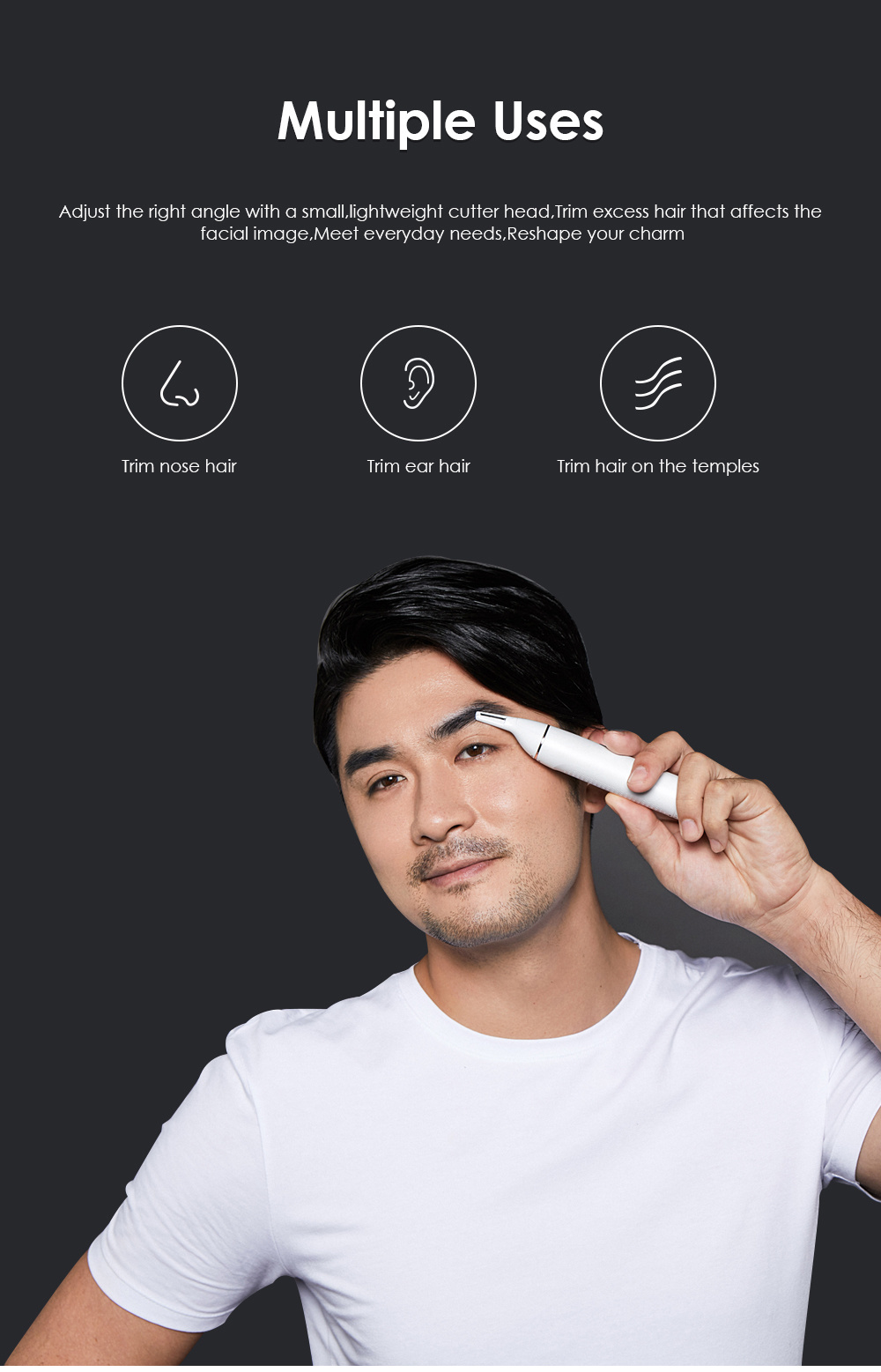 Xiaomi youpin ED1 Mini Electric Shaver USB Rechargeable Portable Beard Trimmer Washable Men Dry Shavers Nose Hair Trimmer