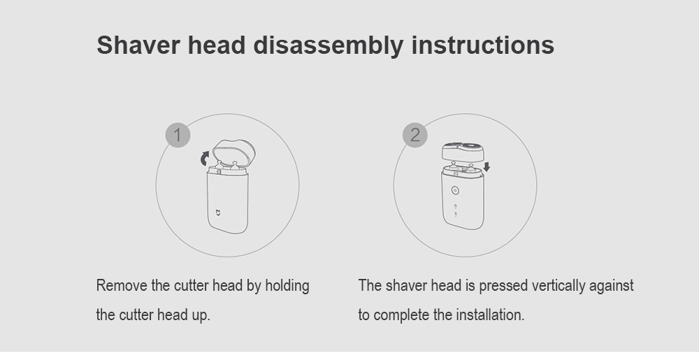 XIAOMI MIJIA S100 Electric Shaver Twin Blade Portable Dry Wet Razor Beard Trimmer USB Rechargeable Men Razors Machine