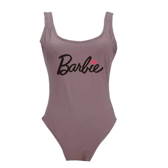 Kawaii Summer Girl Barbie Swimsuit Anime Cartoon Ladies Sexy Slim Beach Bikini Women Suspenders Vest Jumpsuit Bathing Suits Gift