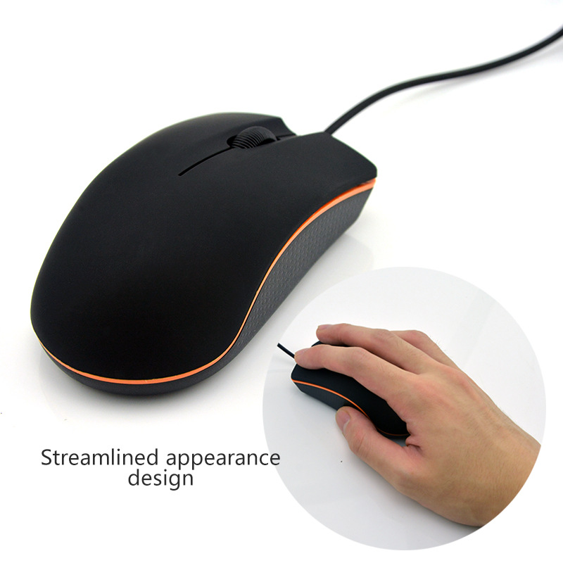 RYRA Wired Mouse 1200DPI Computer Office Mouse Non Slip Matte Texture Business Office Home Laptop Wired Mouse Accessories