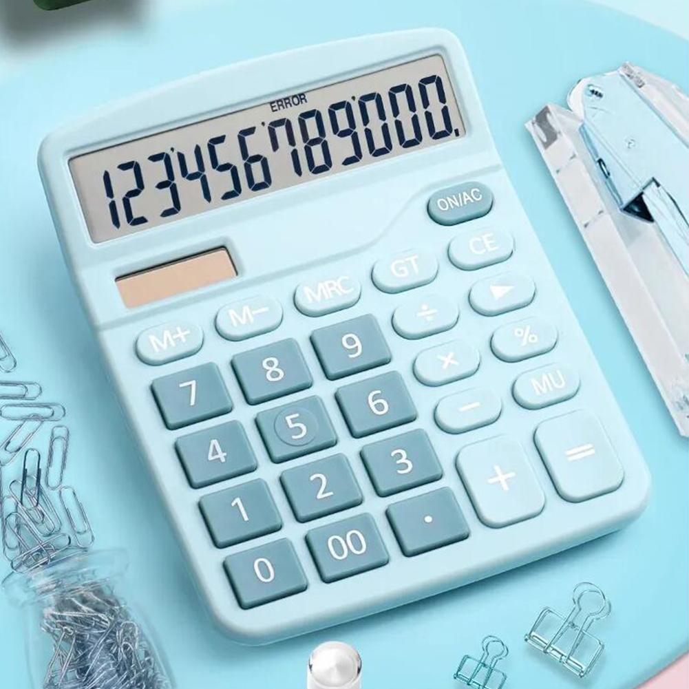 12 Digits Electronic Calculator Solar Calculator Dual Power Supply Calculator for Home Office School Financial Accounting Tools