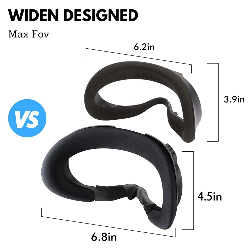 For Oculus Quest 2 Foam Replacement Widen 3D Facial Interface Bracket Accessories For Quest 2 Breathable Sweat Guard Face Pad