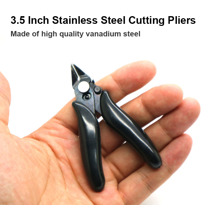 Diagonal Pliers 3.5 Inch Mini Wire Cutter Small Soft Cutting Electronic Pliers Wires Insulating Rubber Handle Model Hand Tools