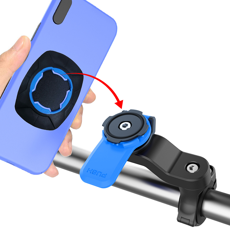 Motorcycle Bike Phone Holder Shock Absorber Modul Bracket Anti-shake Mount Stand Adapter Accessories 360° Rotatable for MTB Bike