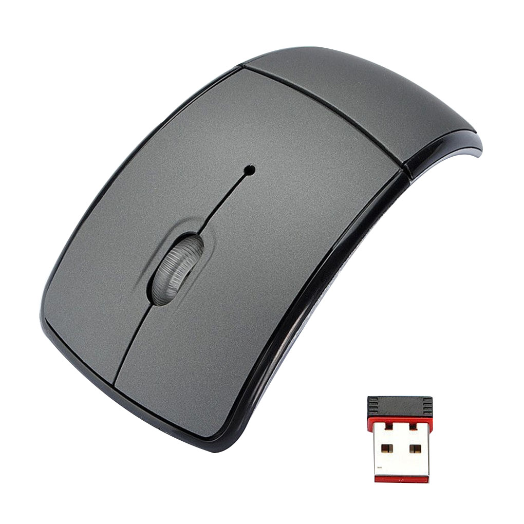 Arc 2.4G Wireless Folding Mouse Cordless Mice USB Foldable Receivers Games Computer Laptop Accessory