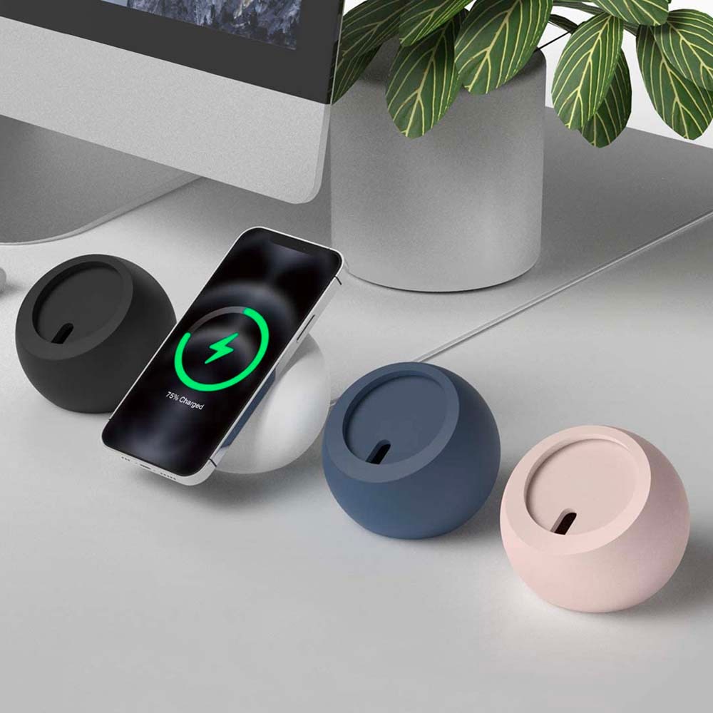 Ball Shape Magnetic Silicone Charging Desk Holder Stand for Magsafe IPhone 13 14 Pro Macsafe Charger Dock Station Accessories